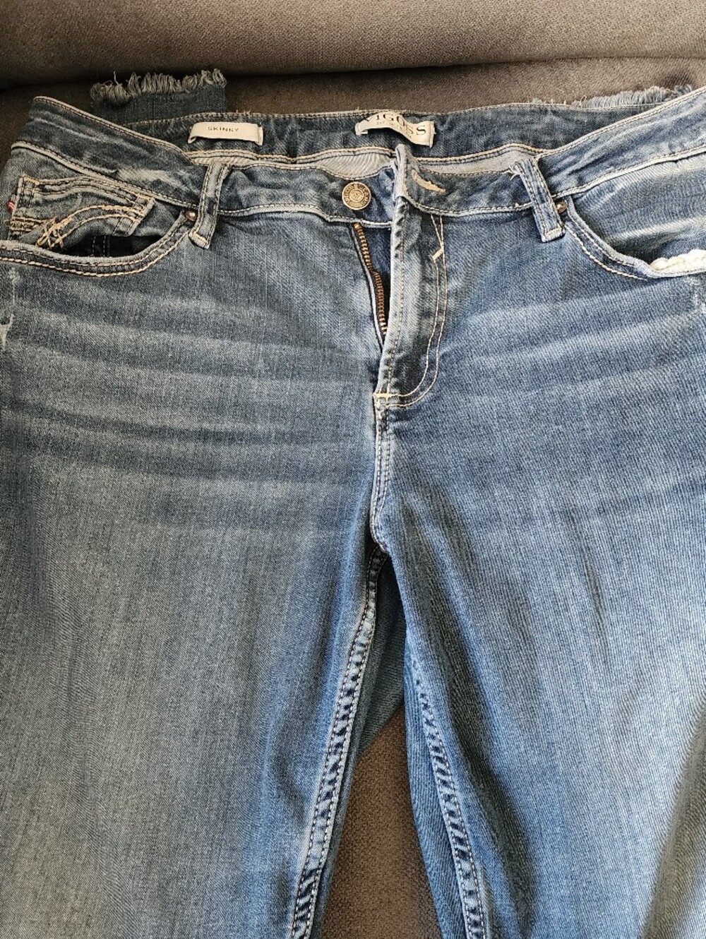 Vigoss Light Blue Skinny Jeans with Subtle Distressing